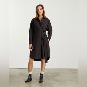 EVERLANE The Oxford Shirtdress in Black size XS. New with tag